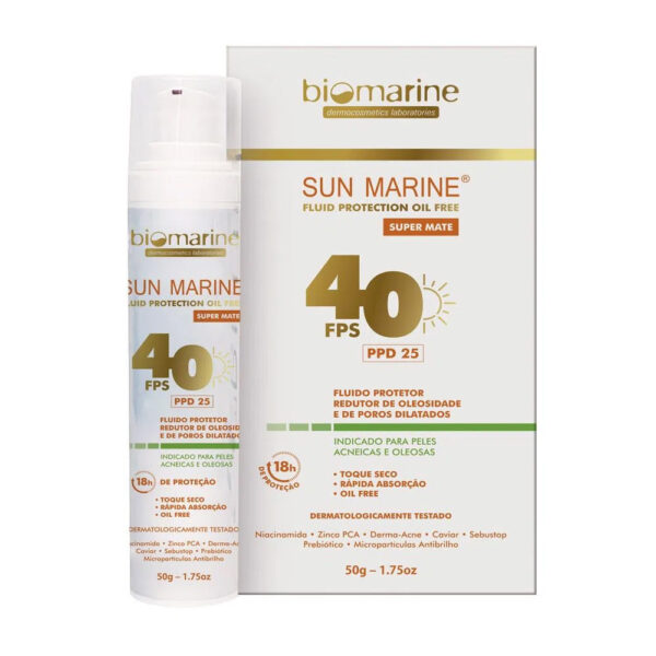 Protetor Solar Biomarine Sun Marine FPS 40 Controlador de Oleosidade 50g